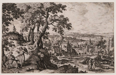 Hagar in the Wilderness, Plate 3,from Landscapes with Scenes from the Bible and Ovid