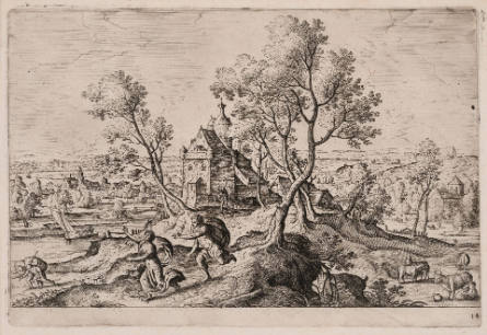 Apollo and Daphne, plate 14 from Landscapes with Scenes from the Bible and Ovid
