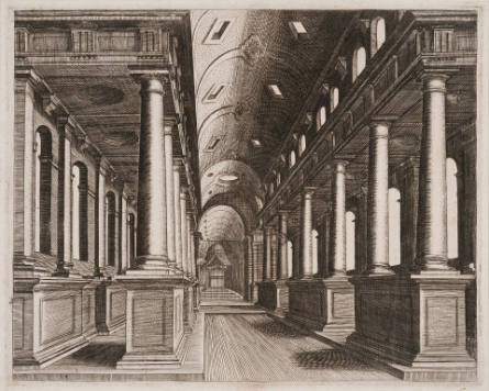 Plate from Scenographiae, Sive Perspectivae, after Hans Vredeman de Vries