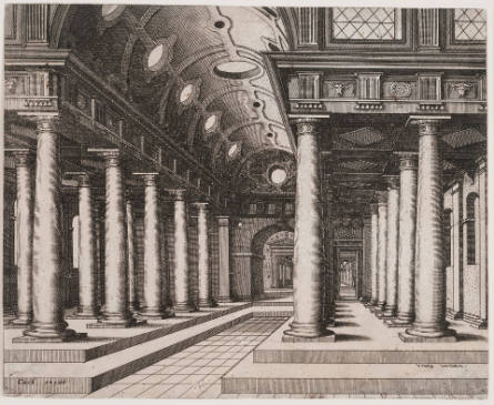 Plate from Scenographiae, Sive Perspectivae, after Hans Vredeman de Vries