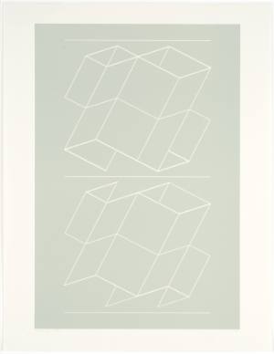 Weg VII, from the series White Embossings on Gray