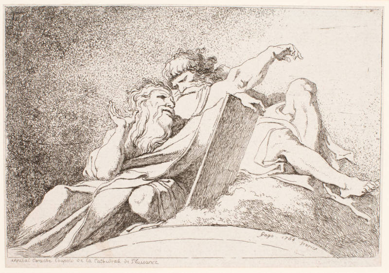 Two Prophets on a Cloud, after Annibale Carracci