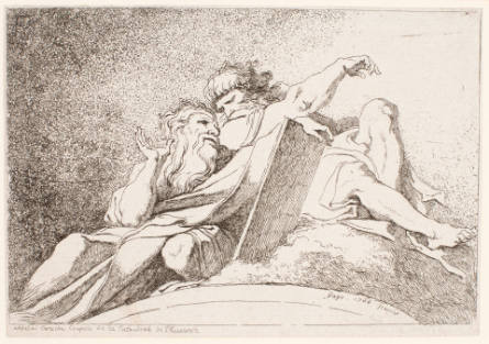 Two Prophets on a Cloud, after Annibale Carracci