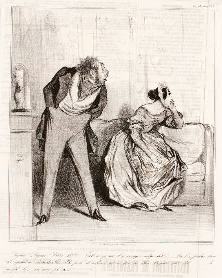 De quoi! De quoi! Votre dot? [Well? Well? What about your Dowry?], plate 36 from Caricaturana, in Le Charivari, 19 March 1837