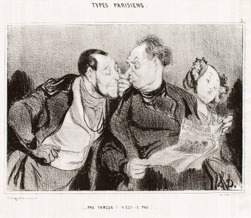 Pas fameux? N'est-ce pas!! [Nothing Special? Eh!], plate 3 from Types Parisiens, in Le Charivari, 12 Septembar 1841