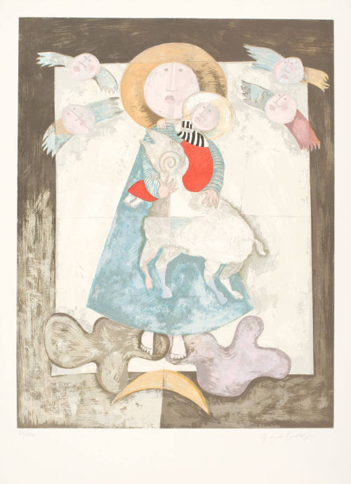 La virgen y el cordero, from I Portfolio de arte boliviano