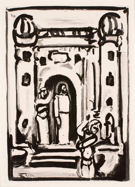 Christ aux portes de la ville [Christ at the Gates of the City], frontispiece from Passion by André Suarés