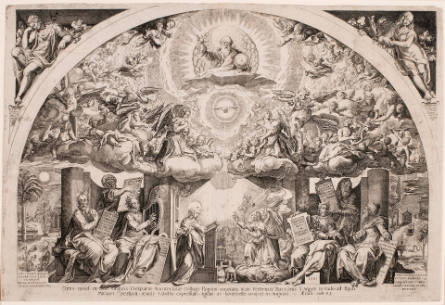 The Annunciation and the Heavenly Glory, after Cornelis Cort, after Federico Zuccaro
