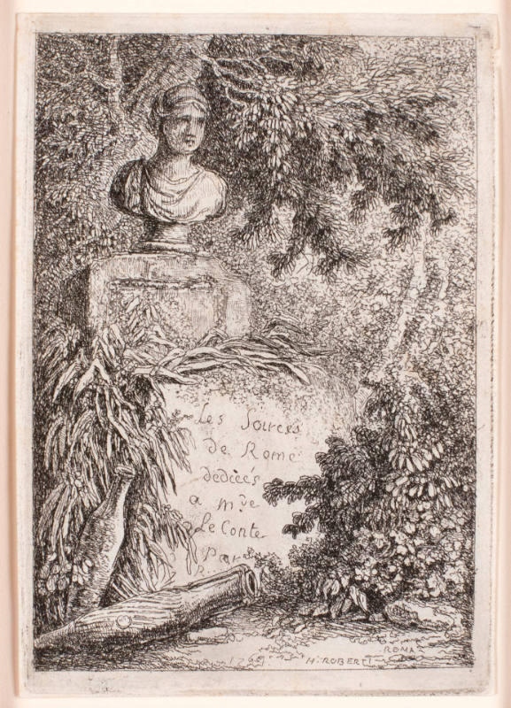Le Buste, title page from Les Soirées de Rome