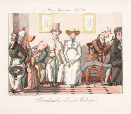 Antichambre d'un médicin [A Doctor's Waiting Room], no. 33 from Musée grotesque