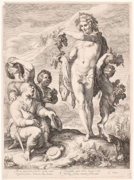 Homage to Bacchus, after Hendrick Goltzius