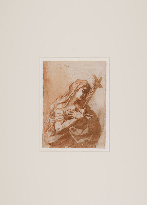 Saint Mary Magdalene Venerating a Crucifix, recto and verso