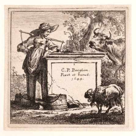 Frontispiece to The Set of the Cows with the Milk-maid