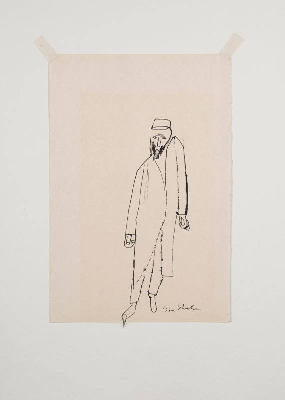 Man in Long Coat with Arms at Sides, from The World of Sholom Aleichem