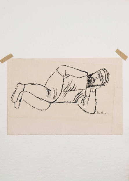 Reclining Man, Head Resting on Left Arm and Hand, from The World of Sholom Aleichem
