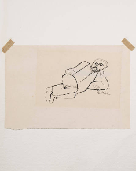 Reclining Man, Head Resting on Hand, from The World of Sholom Aleichem