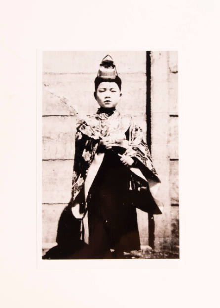 Future great (?) artist Kenji with the costume of Chigo who serve for high rank monks. 7 years old