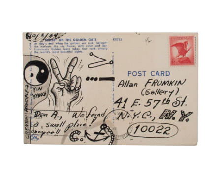One postcard from H.C. Westermann to Allan Frumkin Gallery