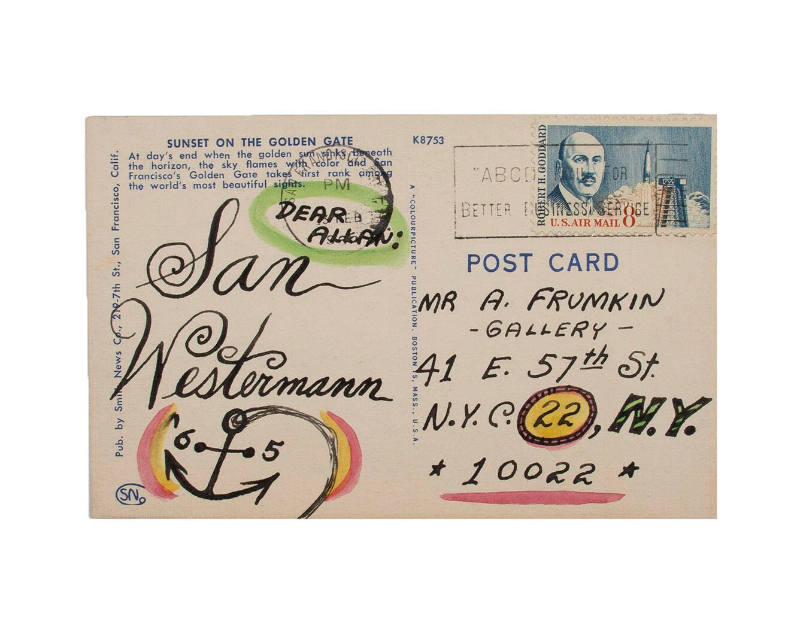 One postcard from H.C. Westermann to Allan Frumkin