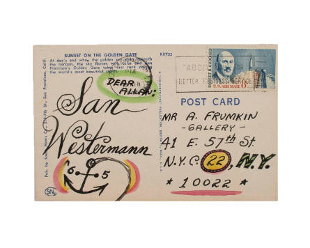 One postcard from H.C. Westermann to Allan Frumkin