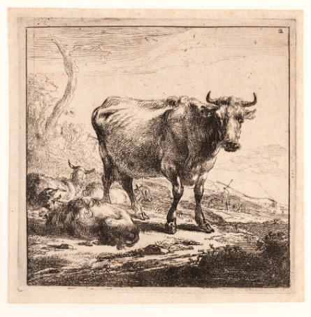 Plate 2 from The Set of the Cows with the Milk-maid