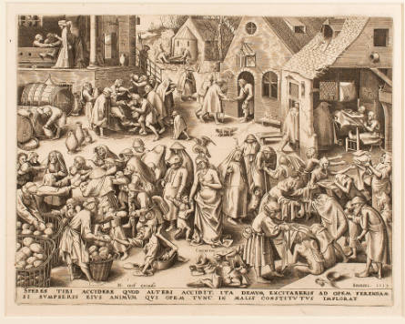 Charity, from The Seven Virtues, after Pieter Bruegel, the elder