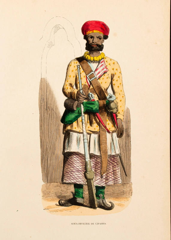 Sous-Officier de Cippahys from Auguste Wahlen, Moeurs, Usages et Costumes... (or "Sepoy"?)