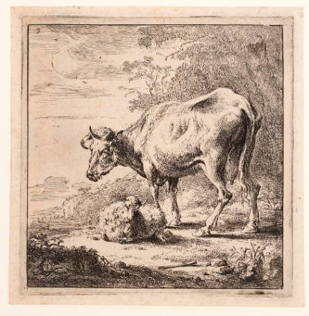 Plate 3 from The Set of the Cows with the Milk-maid