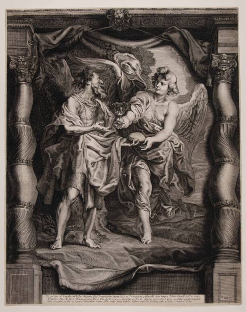 Elijah in the Desert Fed by an Angel, after Peter Paul Rubens