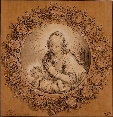 The Virgin Adoring the Christ Child, after Abraham Bloemaert