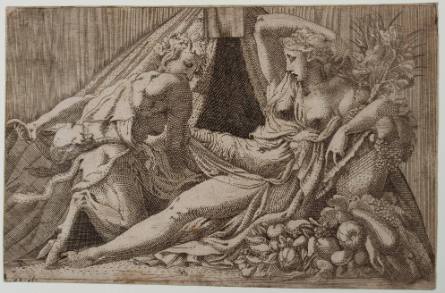 Jupiter and Antiope, after Francesco Primaticcio