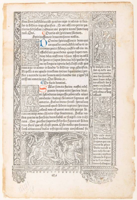 Page (recto and veso) from a Book of Hours