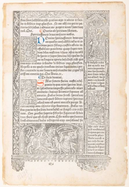 Page (recto and veso) from a Book of Hours