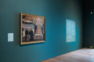 Installation view of "Painted Cloth: Fashion and Ritual in Colonial Latin America," Blanton Mus…