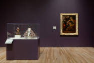 Installation view of "Painted Cloth: Fashion and Ritual in Colonial Latin America," Blanton Mus…