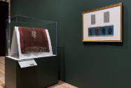 Installation view of "Painted Cloth: Fashion and Ritual in Colonial Latin America," Blanton Mus…