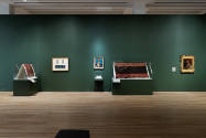 Installation view of "Painted Cloth: Fashion and Ritual in Colonial Latin America," Blanton Mus…