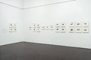 Installation view of "Ellsworth Kelly: Postcards," Blanton Museum of Art, The University of Tex…