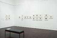 Installation view of "Ellsworth Kelly: Postcards," Blanton Museum of Art, The University of Tex…