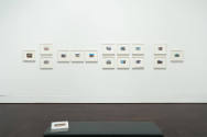 Installation view of "Ellsworth Kelly: Postcards," Blanton Museum of Art, The University of Tex…