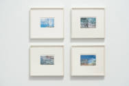 Installation view of "Ellsworth Kelly: Postcards," Blanton Museum of Art, The University of Tex…