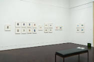 Installation view of "Ellsworth Kelly: Postcards," Blanton Museum of Art, The University of Tex…