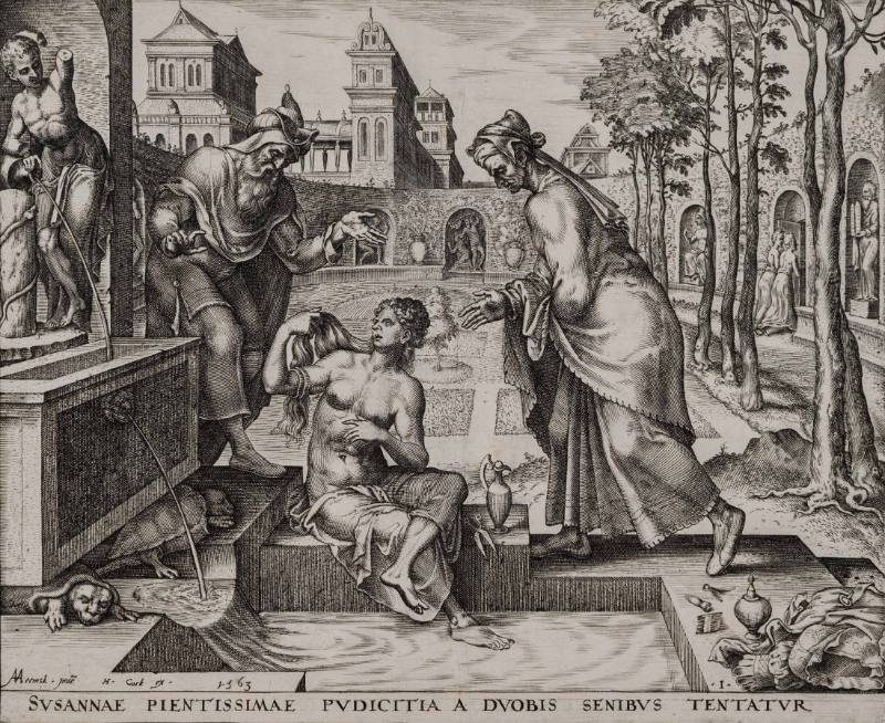 The Elders Trying to Seduce Susanna, plate 1 from The Story of Susanna