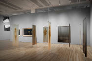 Installation view of "Oscar Muñoz: Invisibilia," Blanton Museum of Art, The University of Texas…