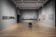 Installation view of "Oscar Muñoz: Invisibilia," Blanton Museum of Art, The University of Texas…
