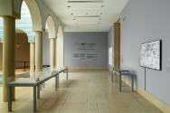 Installation view of "Oscar Muñoz: Invisibilia," Blanton Museum of Art, The University of Texas…