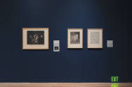 Installation view of "After Michelangelo, Past Picasso: Leo Steinberg’s Library of Prints," Bla…