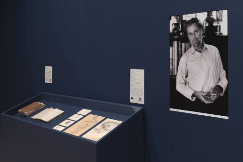 Installation view of "After Michelangelo, Past Picasso: Leo Steinberg’s Library of Prints," Bla…