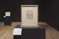 Installation view of "After Michelangelo, Past Picasso: Leo Steinberg’s Library of Prints," Bla…