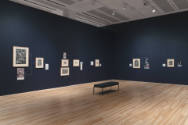 Installation view of "After Michelangelo, Past Picasso: Leo Steinberg’s Library of Prints," Bla…